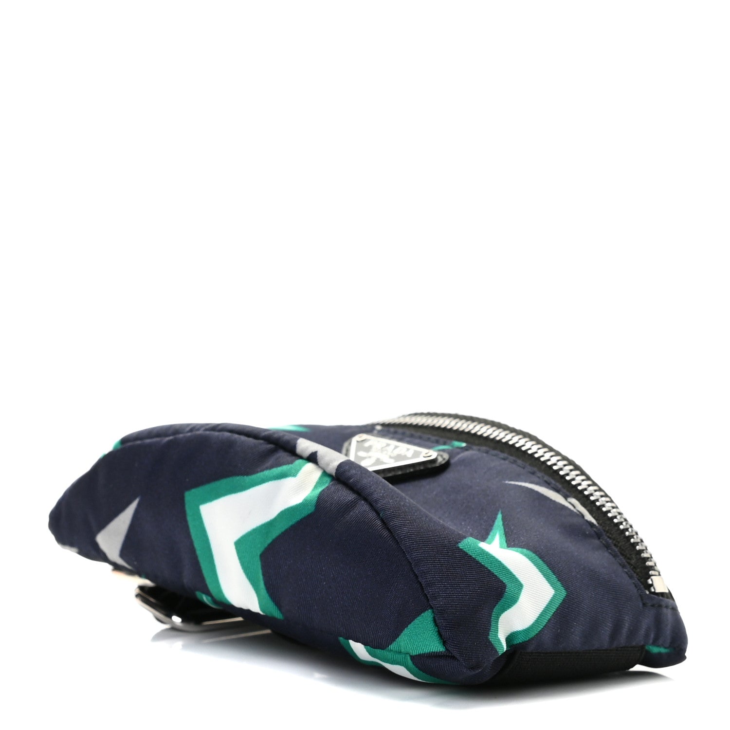 Prada X UNIVERSAL STUDIOS Tessuto Nylon Thunder Frankenstein Print Mini Arm Bag Blu Smeraldo 7 of 8