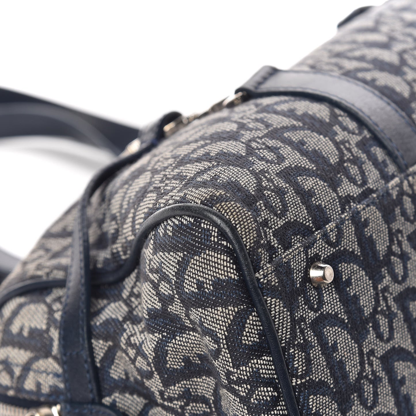 Denim Monogram Charms Shoulder Bag Blue
