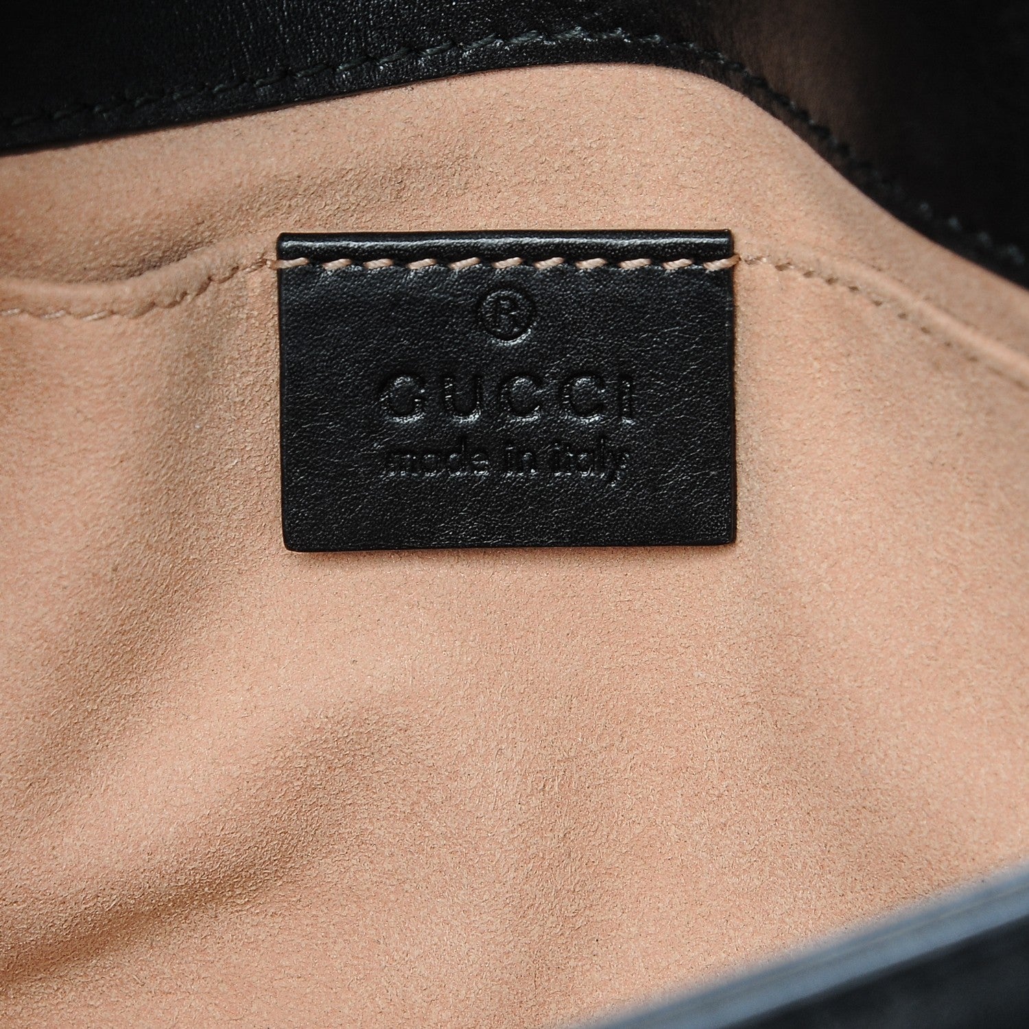 Gucci Calfskin Matelasse Mini GG Marmont Shoulder Bag Black 6 of 6