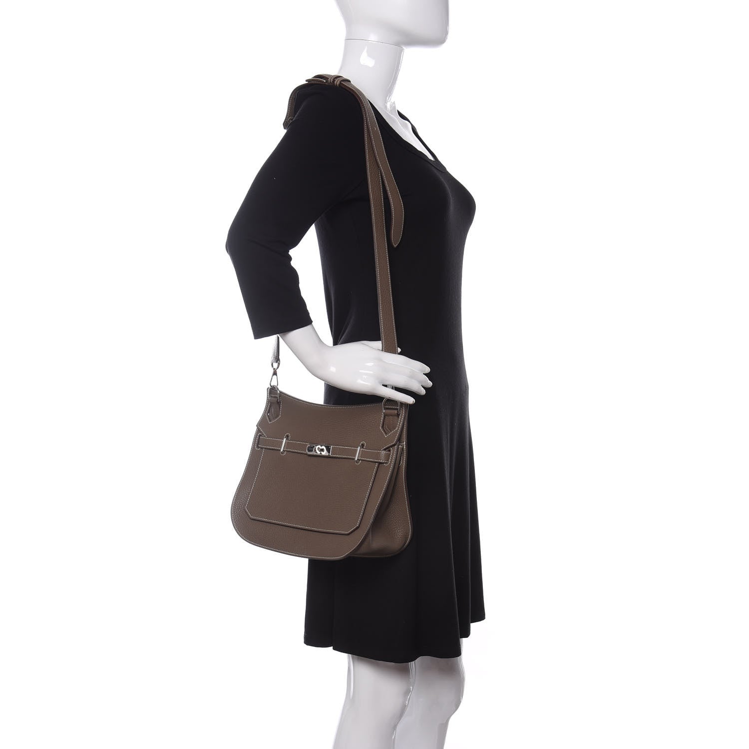 Hermes Taurillon Clemence Jypsiere 28 Etoupe 2 of 10