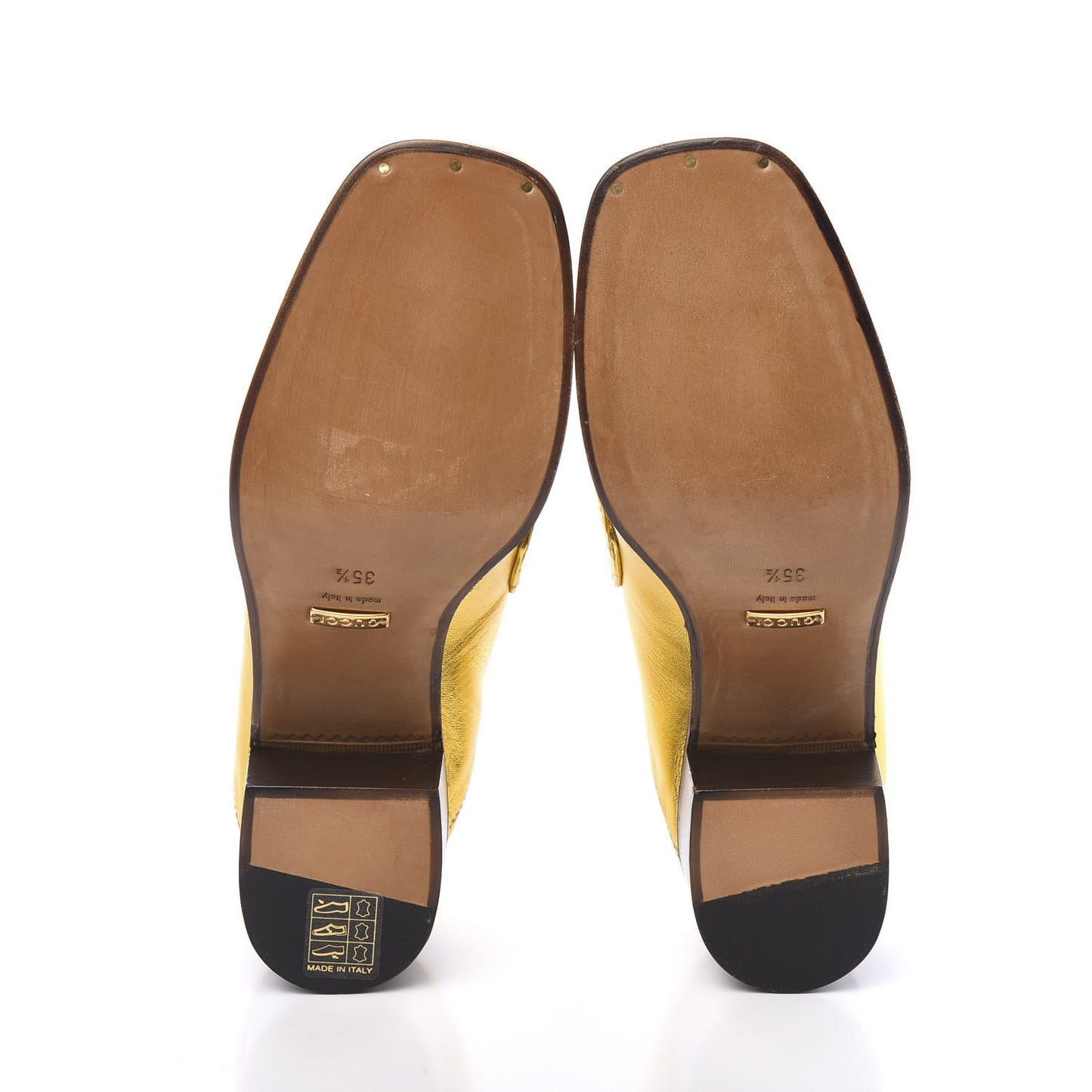 Metallic Malaga Kid Horsebit Loafer Pumps 35.5 Gold