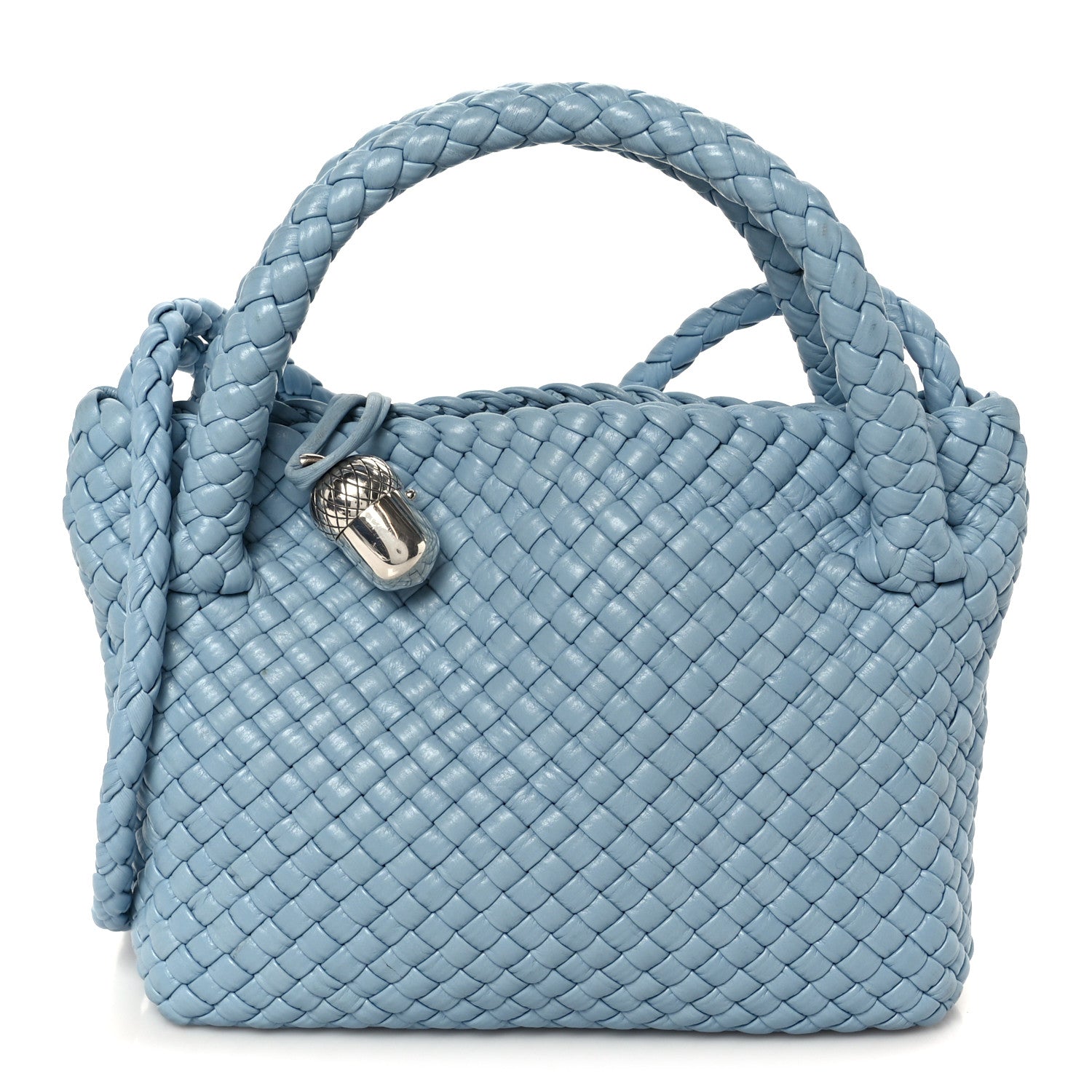 Bottega Veneta Calfskin Intreccio Small Tosca Ice 1 of 12