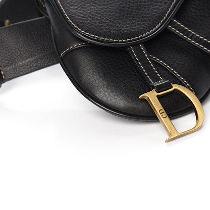 Christian Dior Grained Calfskin Saddle Belt Bag Black 7 of 11