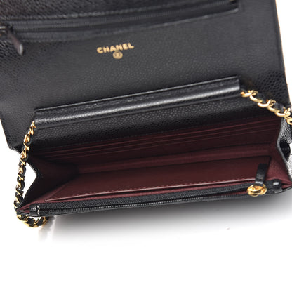 Chanel Caviar Quilted Wallet On Chain WOC Black 7 of 10