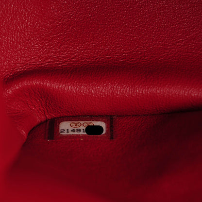 Chanel Caviar Quilted Jumbo Double Flap Red 8 of 9