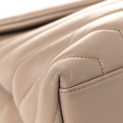 Saint Laurent Calfskin Y Quilted Monogram Medium Loulou Chain Satchel Dark Beige 8 of 15