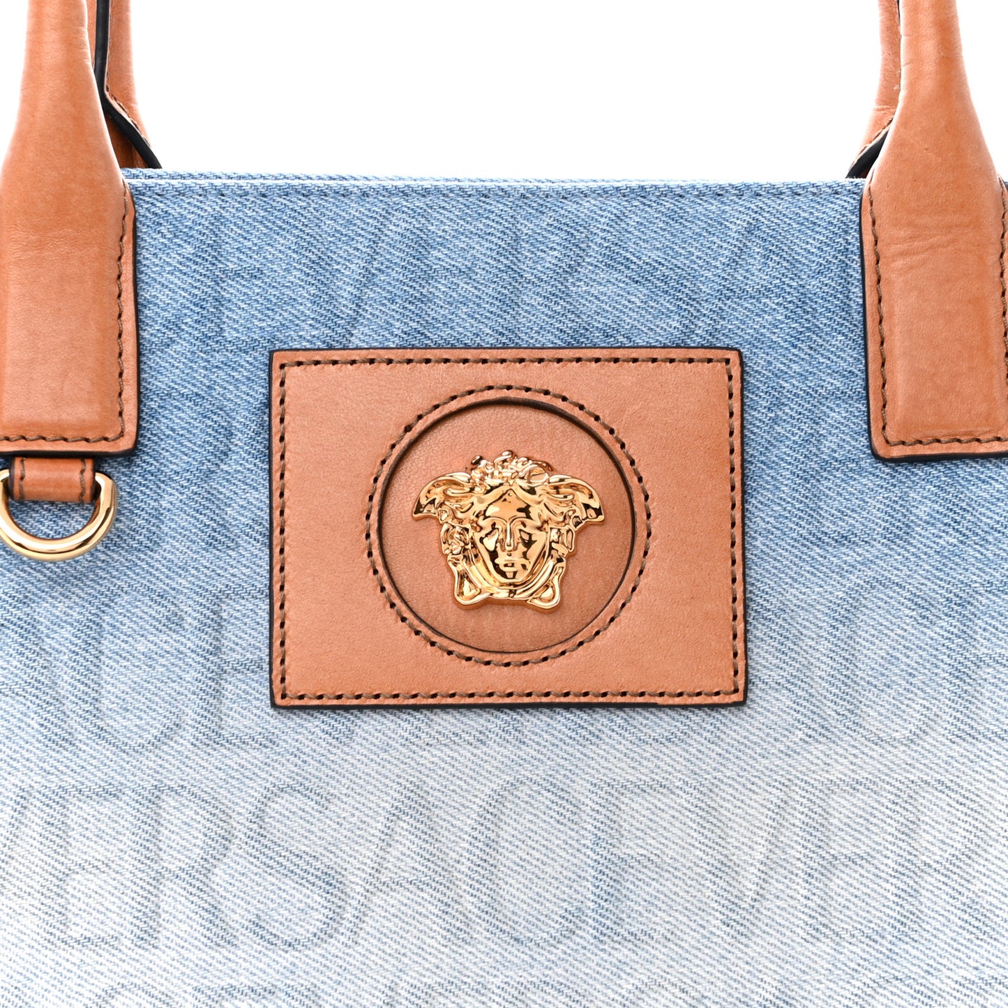 Jacquard Canvas Large Allover Medusa Tote Blue