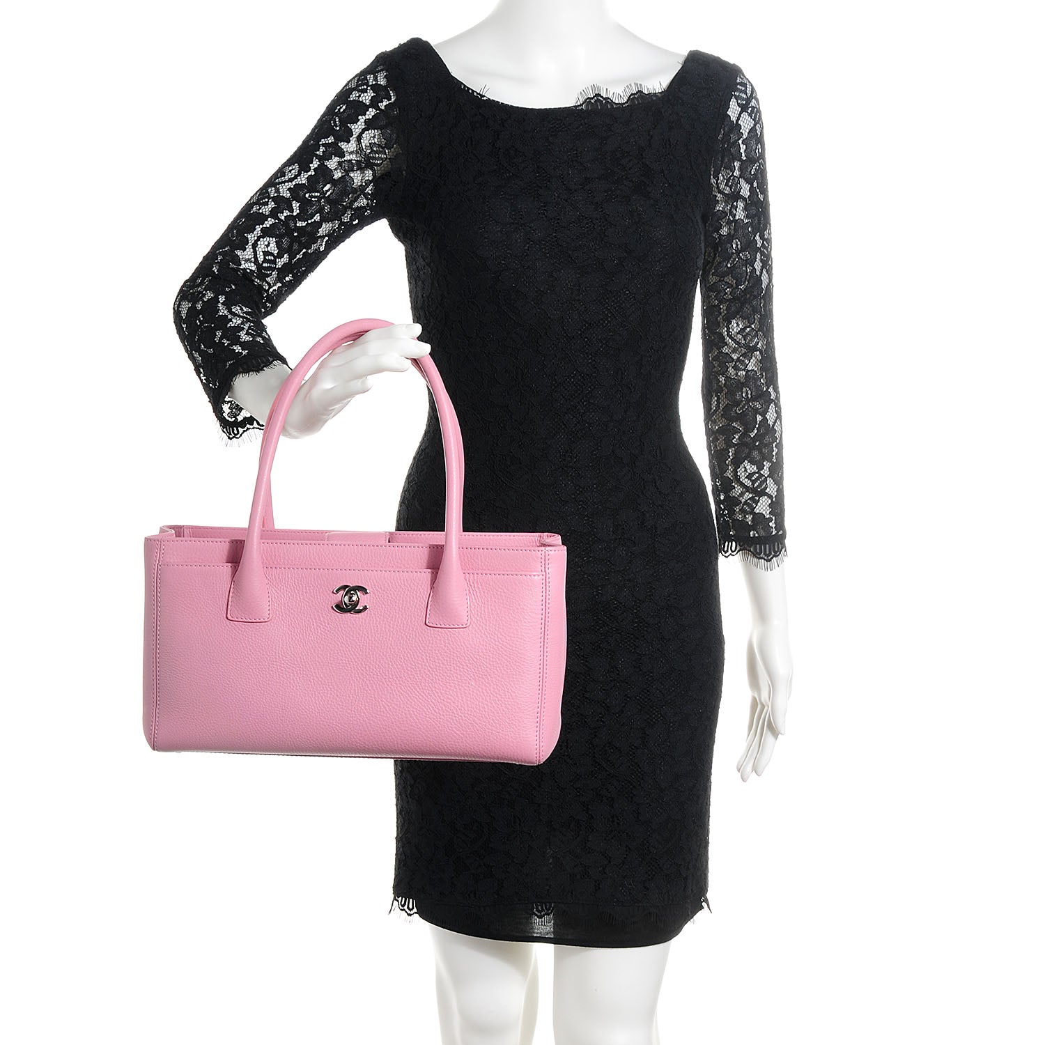 Chanel Calfskin Small Cerf Shopper Tote Pink 2 of 7