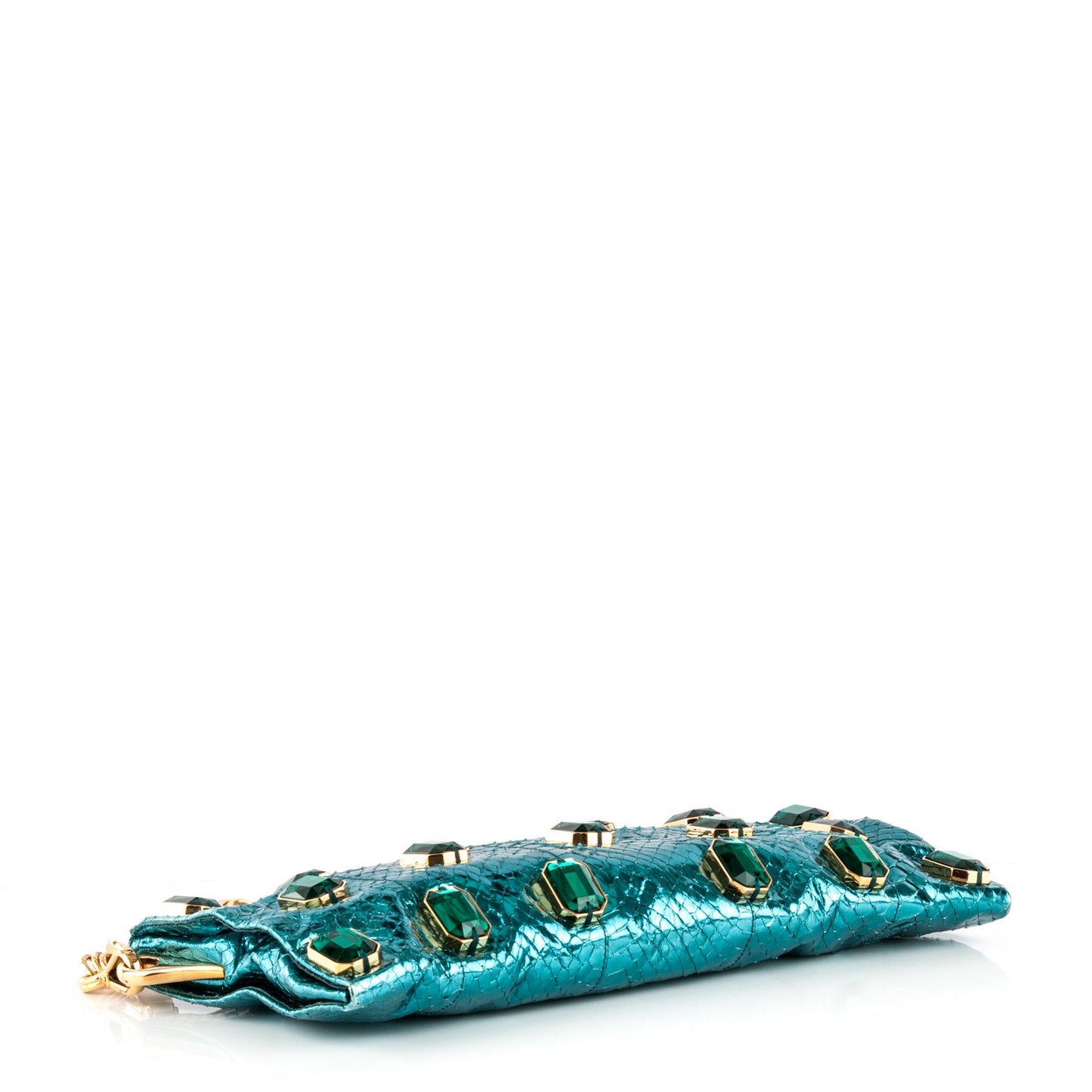 Whipsnake Pietre Jeweled Evening Bag Turchese