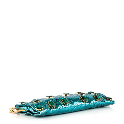 Prada Whipsnake Pietre Jeweled Evening Bag Turchese 4 of 8