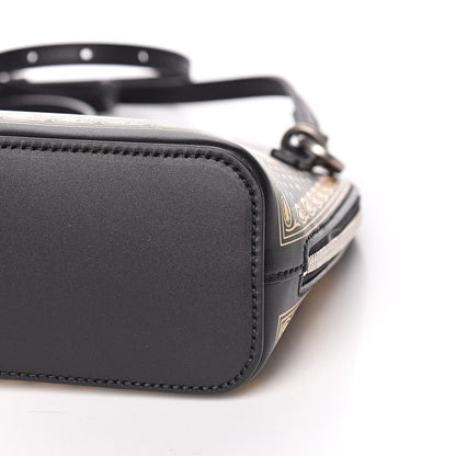 Gucci X SEGA Calfskin GUCCY Stars Mini Dome Shoulder Bag Black Gold 9 of 10