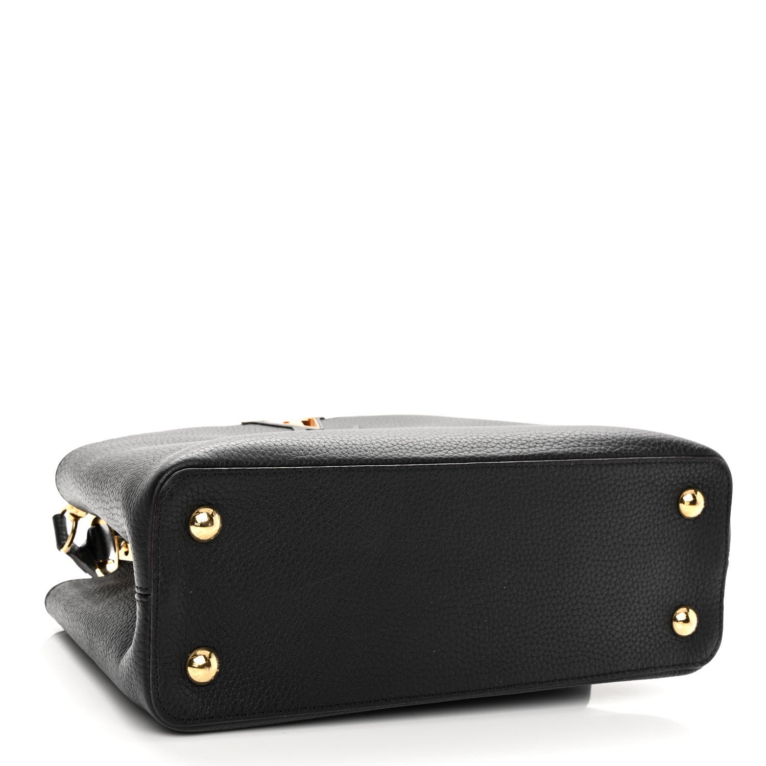 Louis Vuitton Taurillon Capucines MM Black Fuchsia 4 of 9