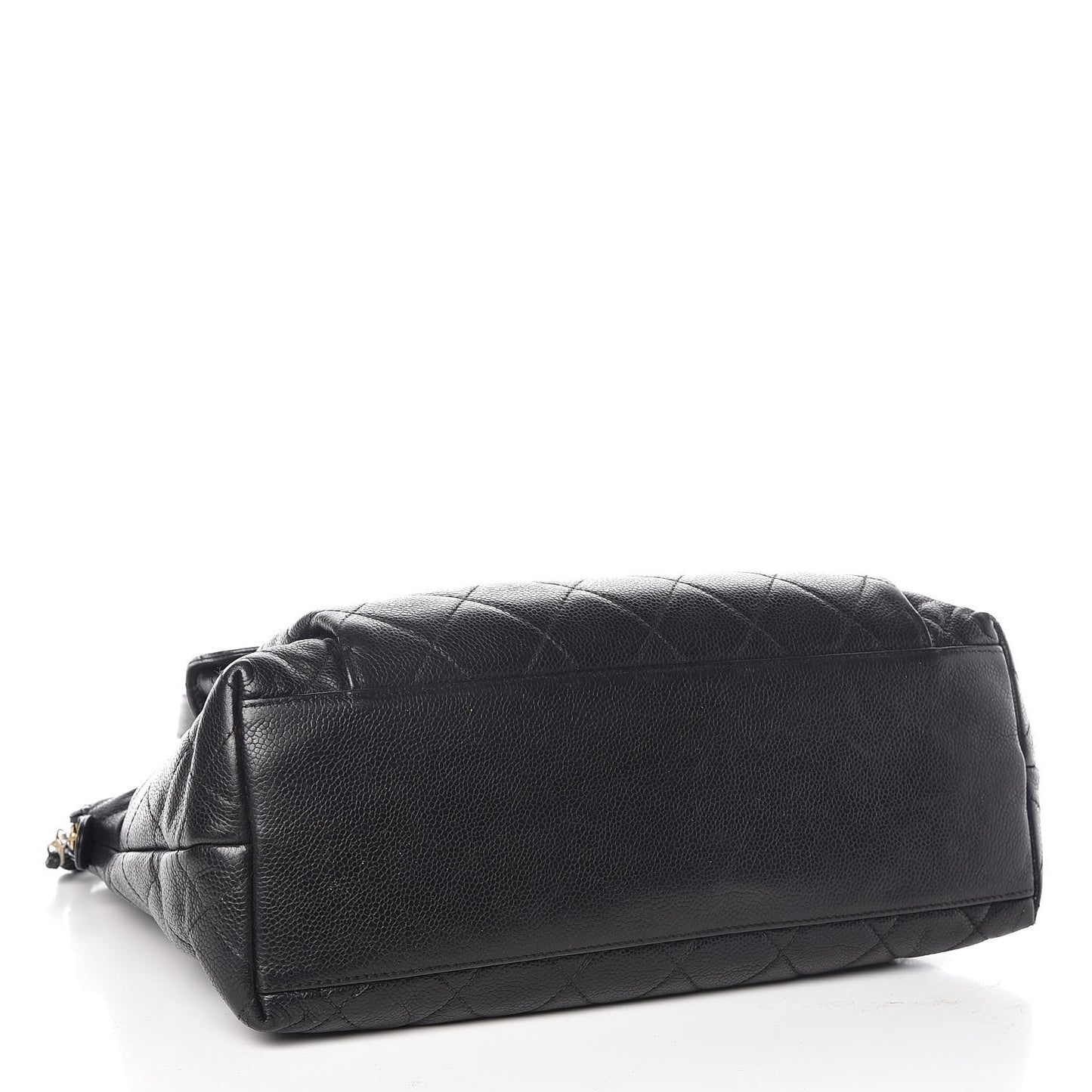 Caviar Quilted Flap Shoulder Bag Black