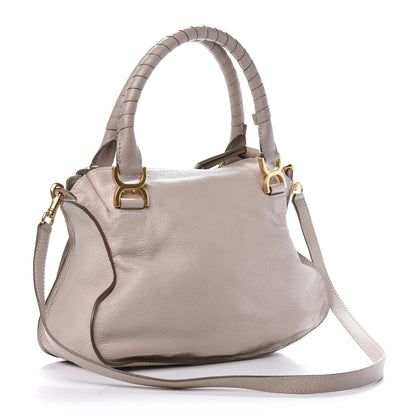 Chloe Calfskin Medium Marcie Satchel Abstract White 3 of 10