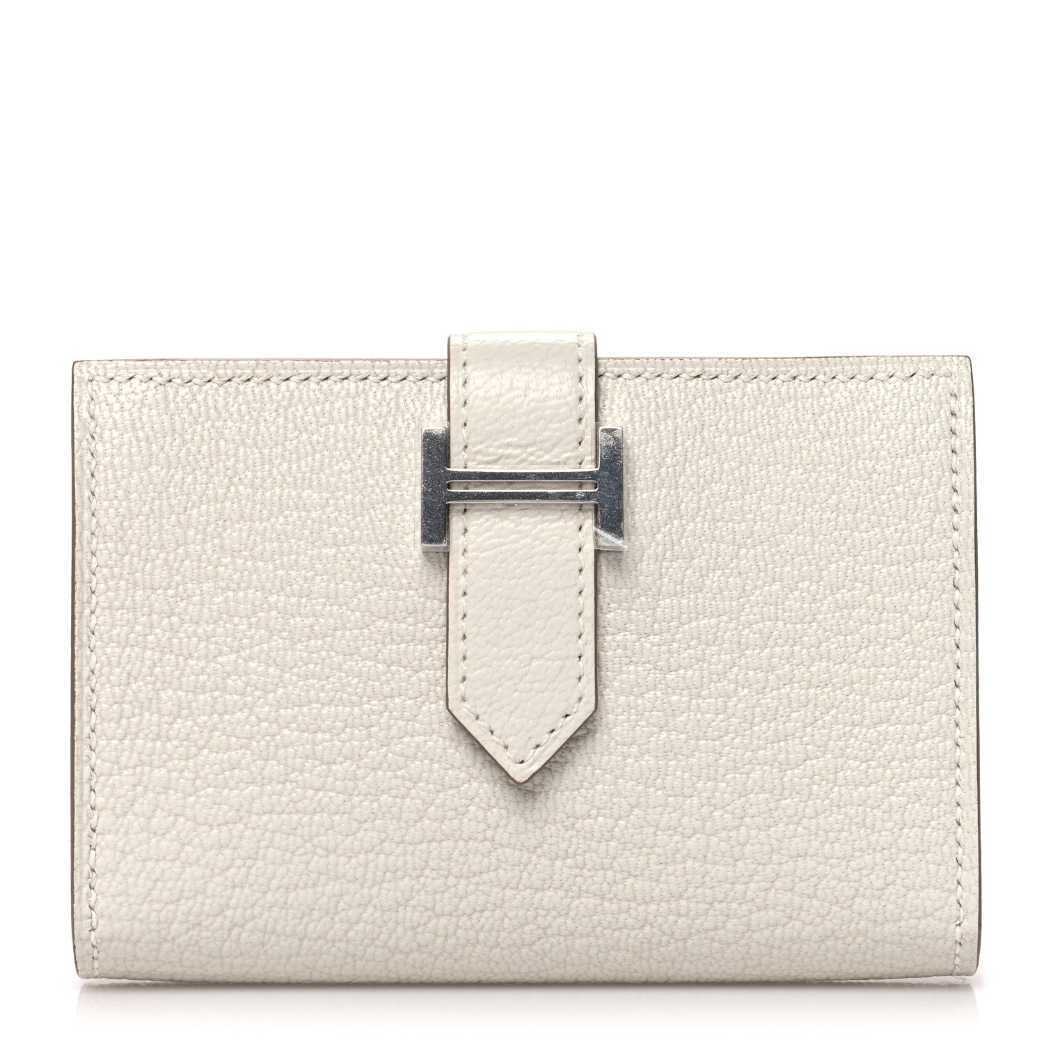 Hermes Chevre Mysore Bearn Card Holder Wallet Mushroom 1 of 11