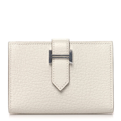 Hermes Chevre Mysore Bearn Card Holder Wallet Mushroom 1 of 11