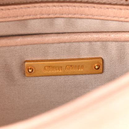 Miu Miu Vitello Lux Quilted Crossbody Cipria 6 of 12