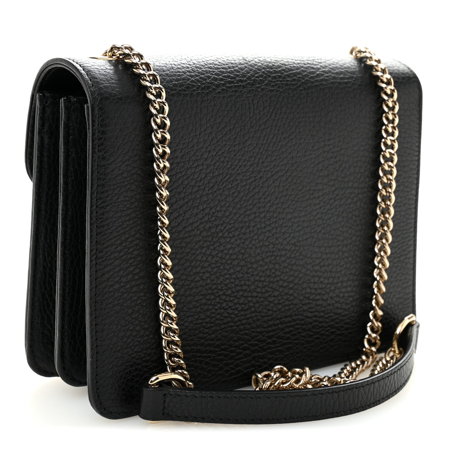 Gucci Dollar Calfskin Small Interlocking G Shoulder Bag Black 3 of 10
