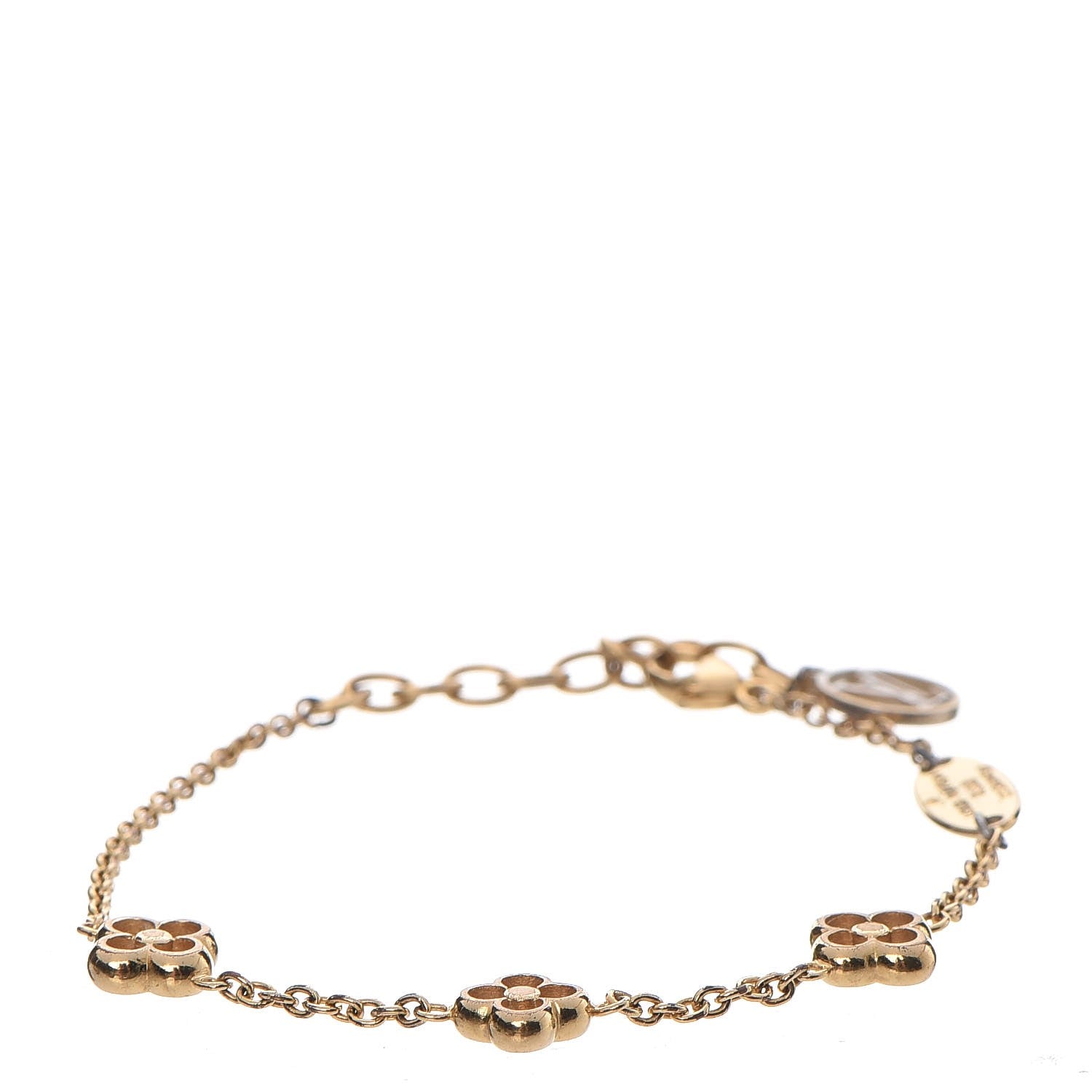 Louis Vuitton Brass Flower Full Bracelet Gold 1 of 6
