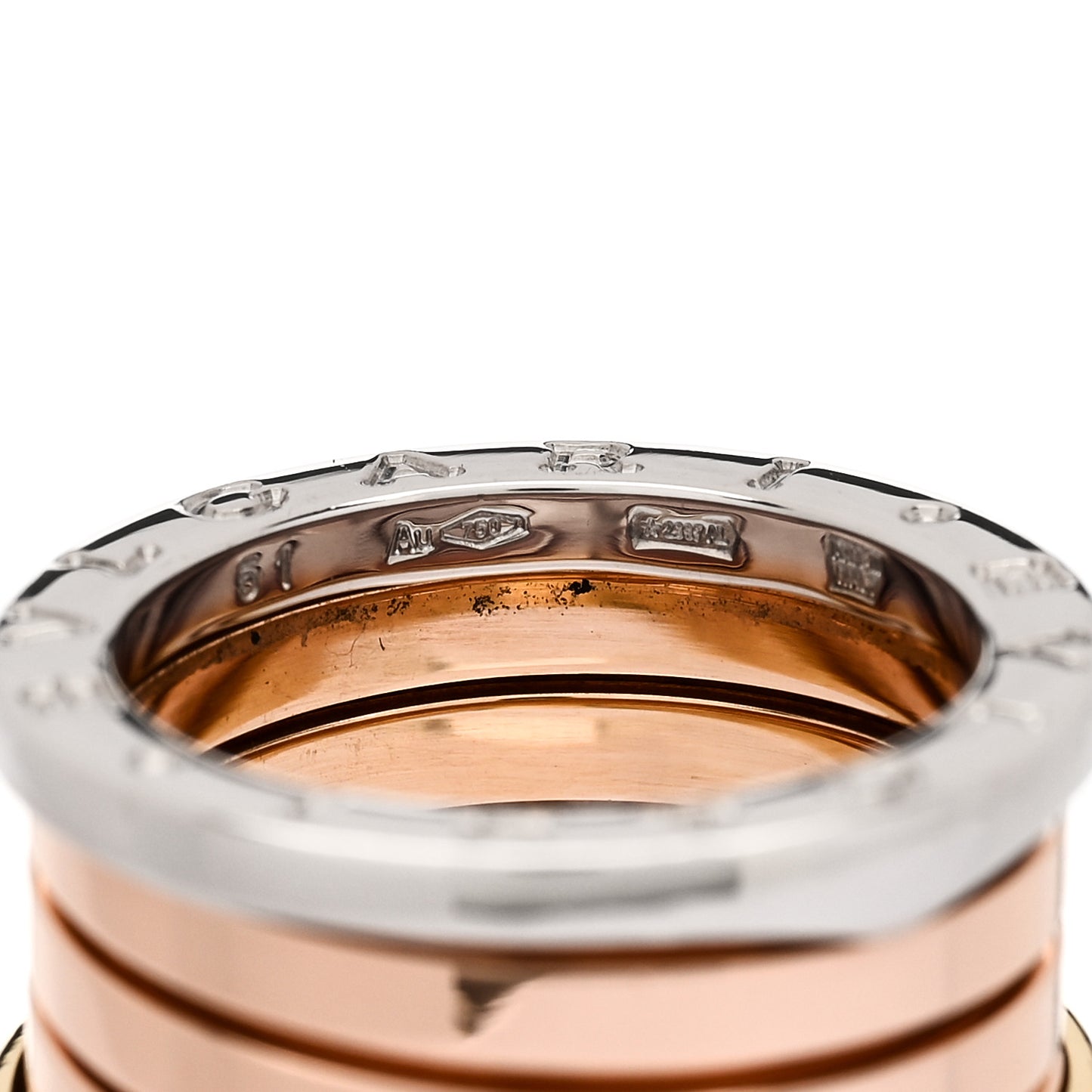 18K Rose White Yellow Gold B.Zero1 Four-Band Ring 51 5.75