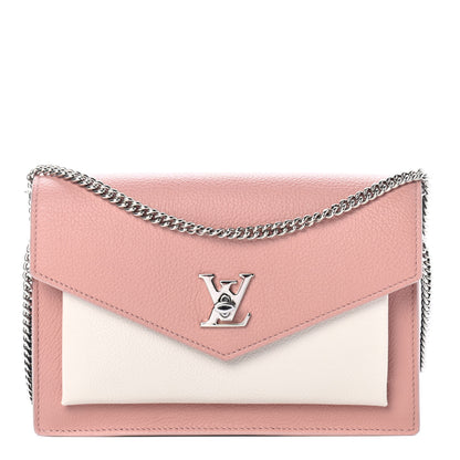Louis Vuitton Calfskin My Lockme Chain Pochette Rose Ballet White 1 of 4