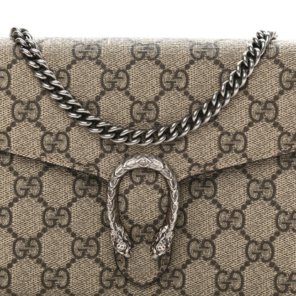 Gucci GG Supreme Monogram Mini Dionysus Chain Wallet Beige Vulcanic Red 8 of 10