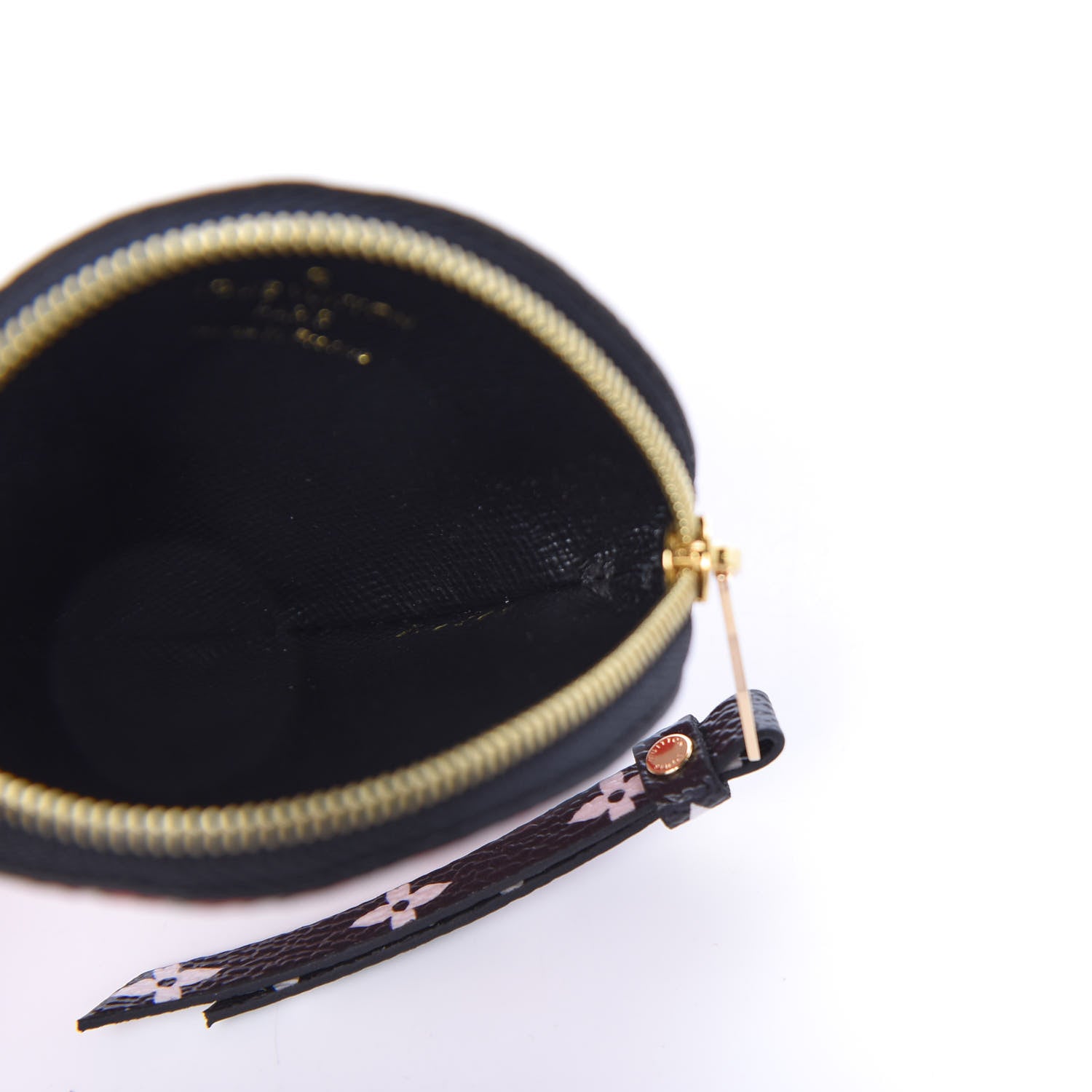 Louis Vuitton Monogram Giant Crafty Round Coin Purse Creme Rouge 5 of 10