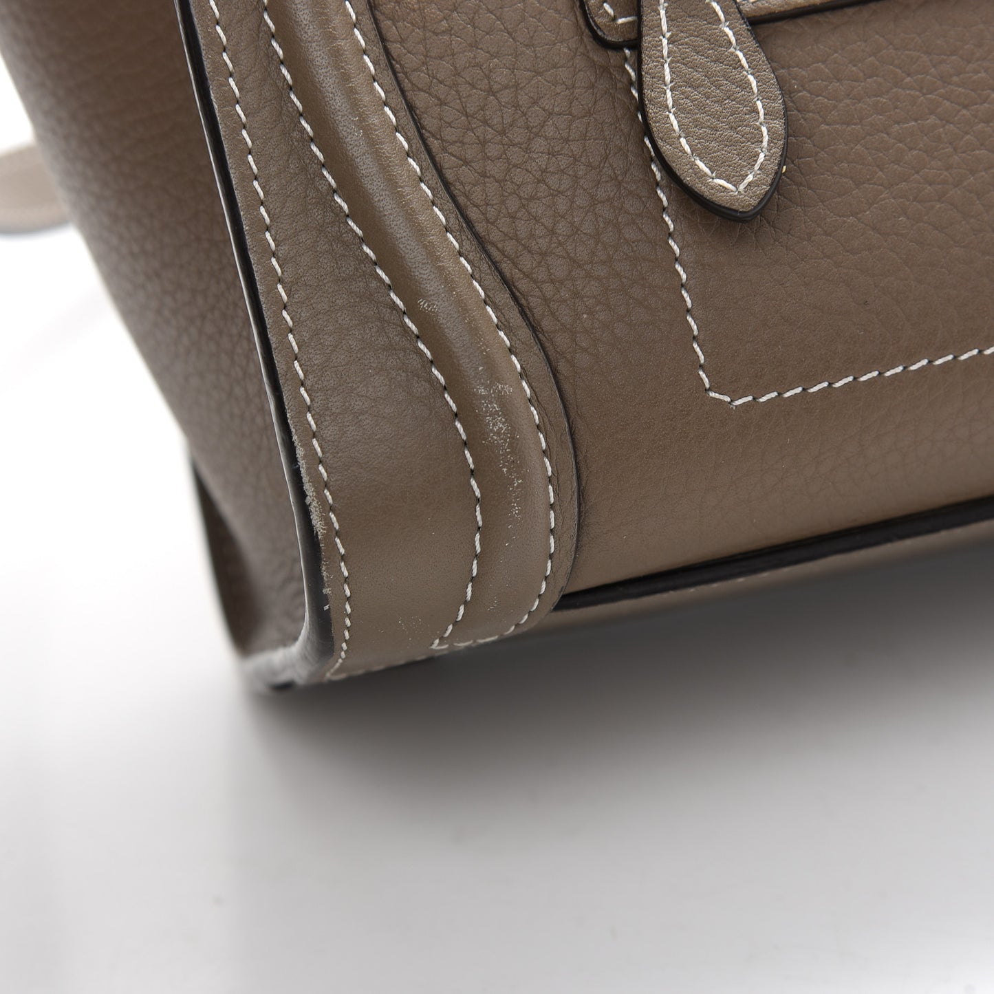 Drummed Calfskin Nano Luggage Souris