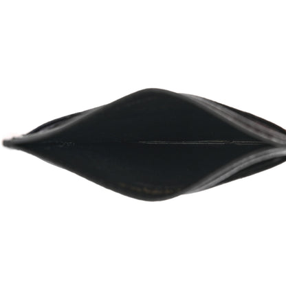 Saint Laurent Grain De Poudre Matelasse Chevron Monogram Credit Card Case Black 5 of 8