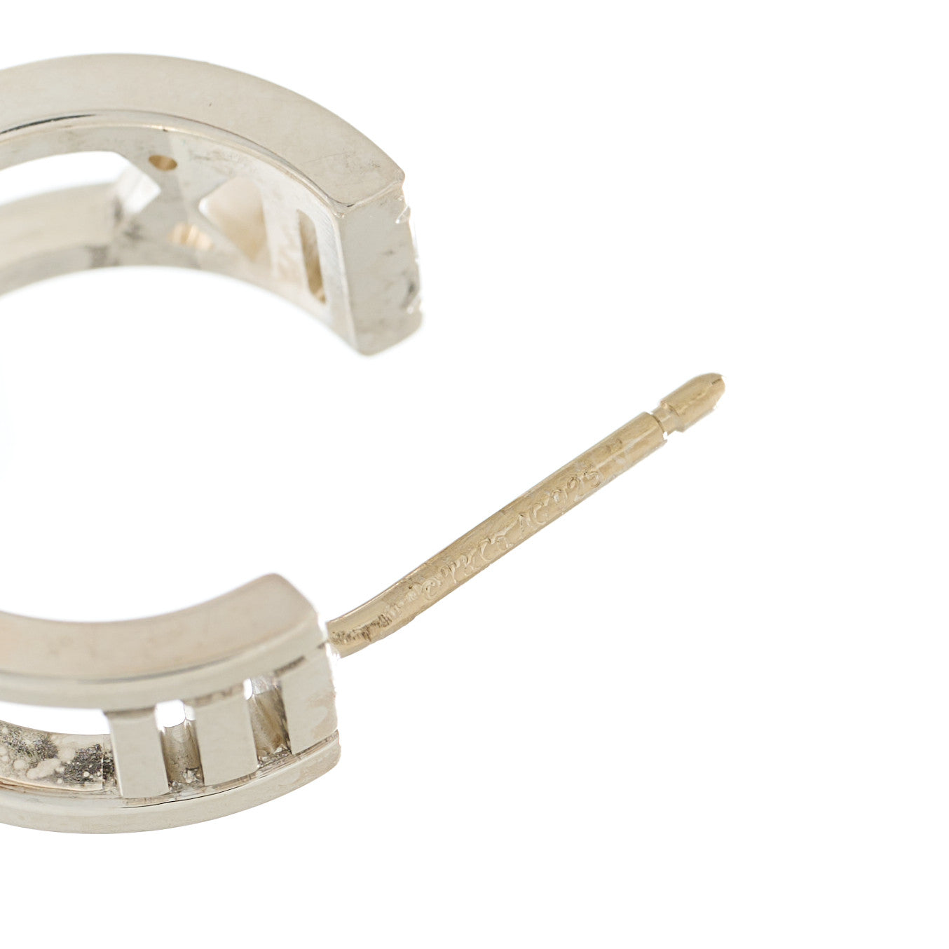 Tiffany Sterling Silver Small Atlas Open Hoop Earrings 5 of 5