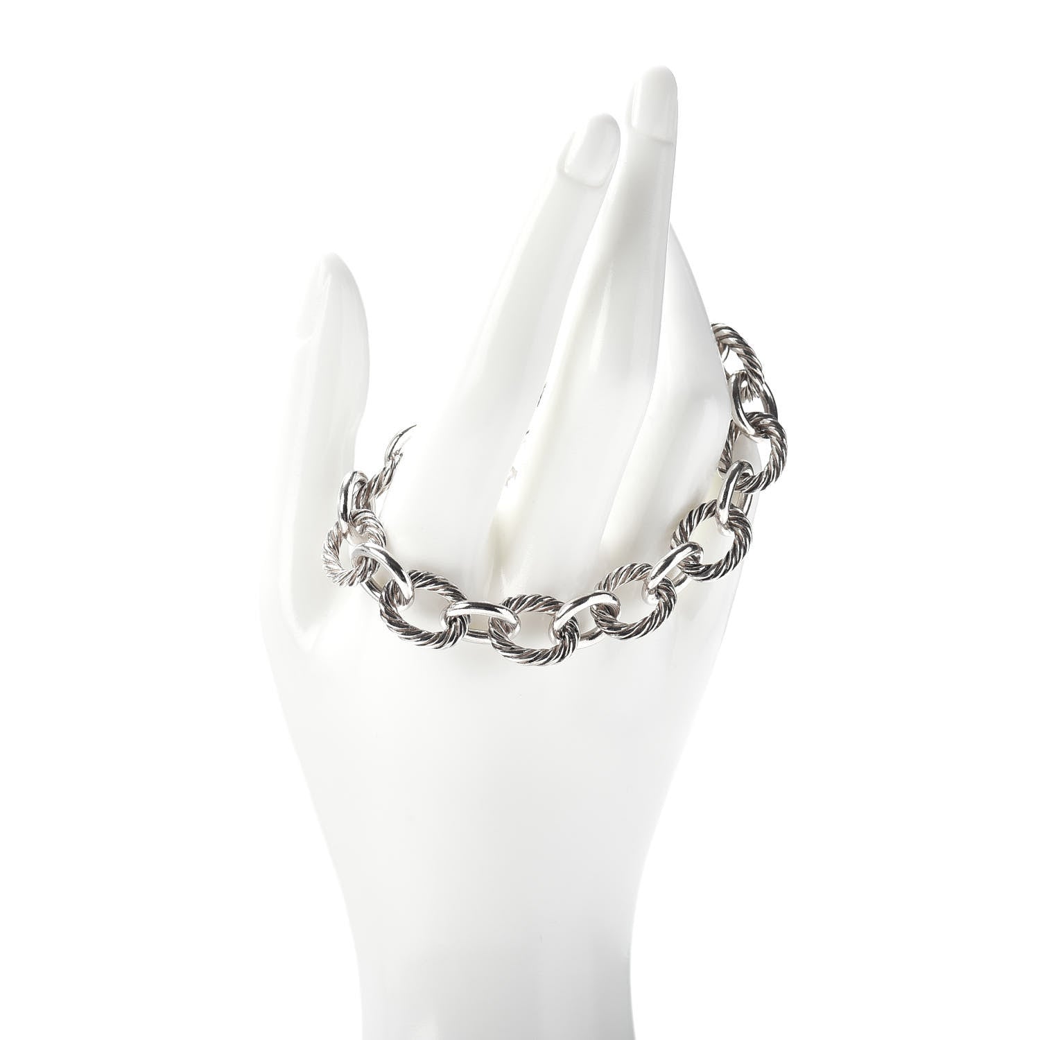 David Yurman Sterling Silver 12mm Large Oval Link Bracelet 2 of 4