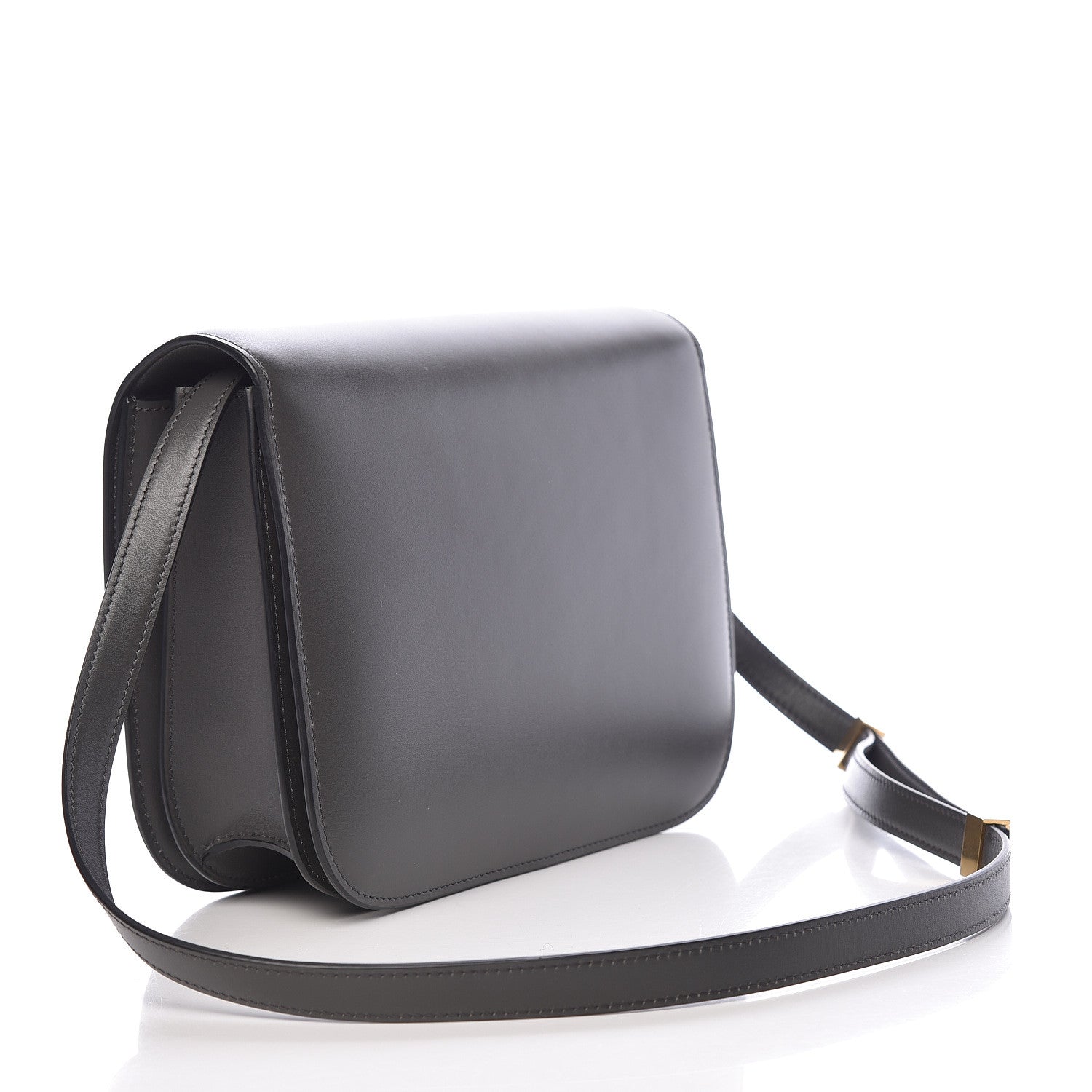 Celine Box Calfskin Medium Classic Box Flap Bag Anthracite 3 of 10