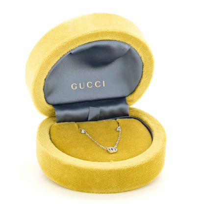 Gucci 18K White Gold Diamond Running GG Pendant Necklace 8 of 8