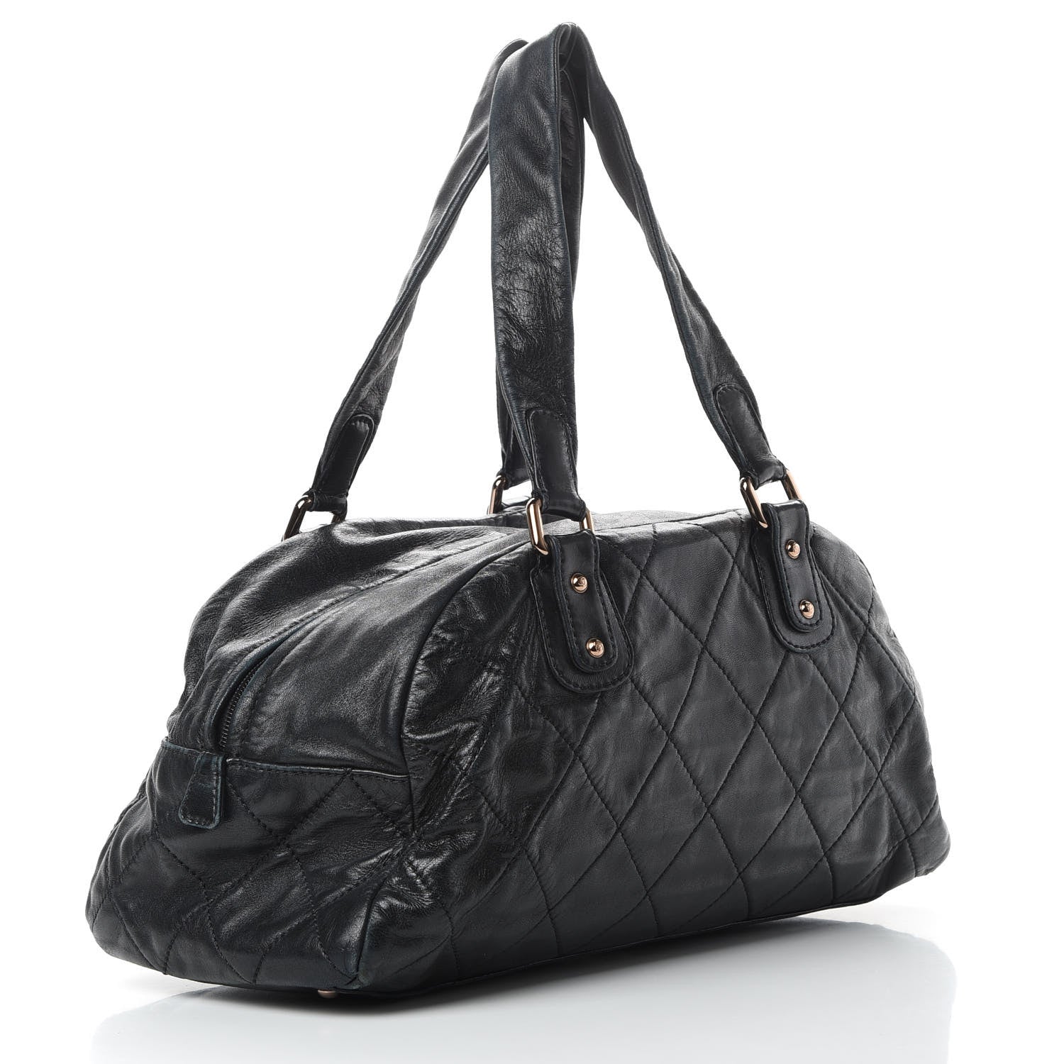 Chanel Lambskin Cloudy Bundle Bowler Black 3 of 15