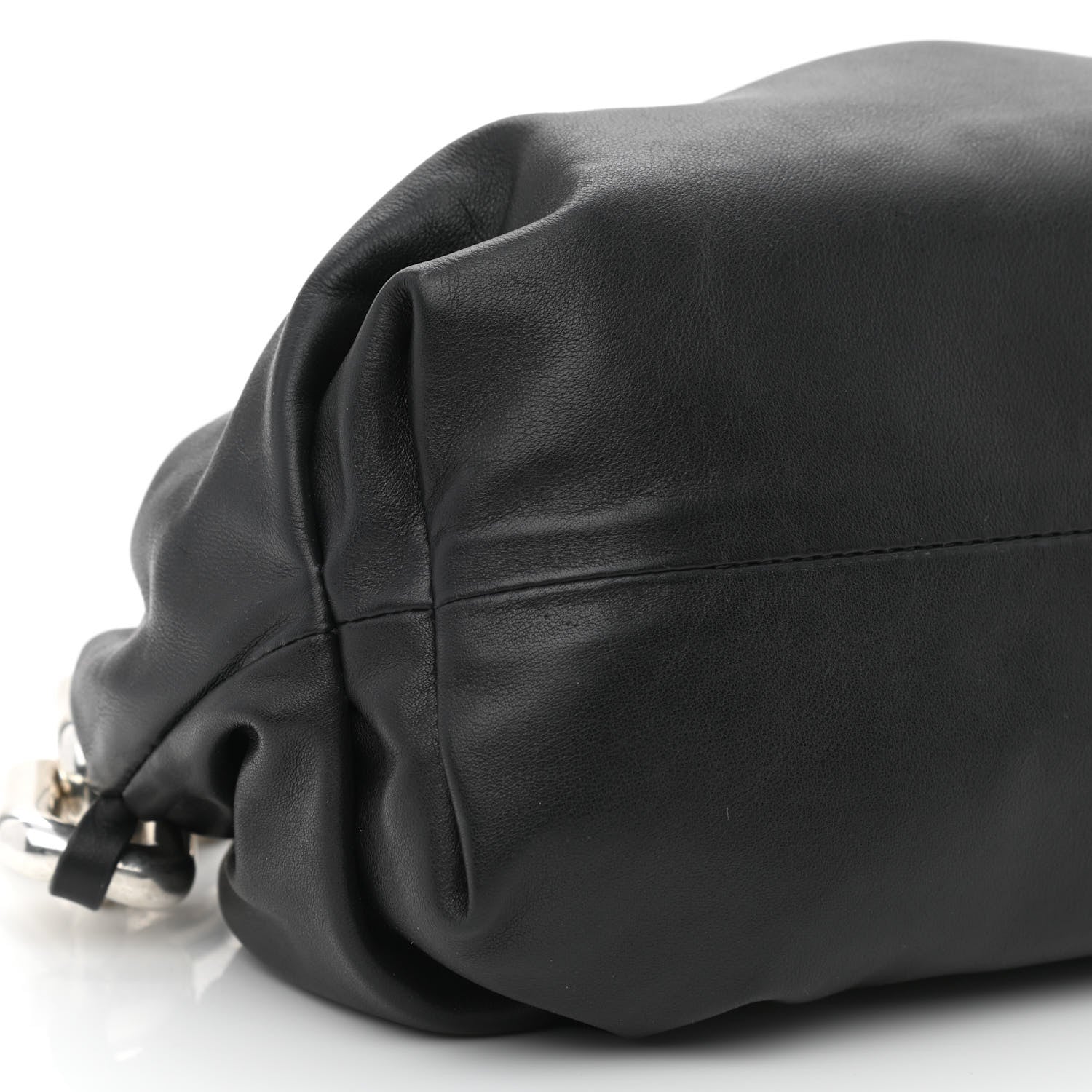 Bottega Veneta Calfskin The Pouch Chain Black 9 of 10