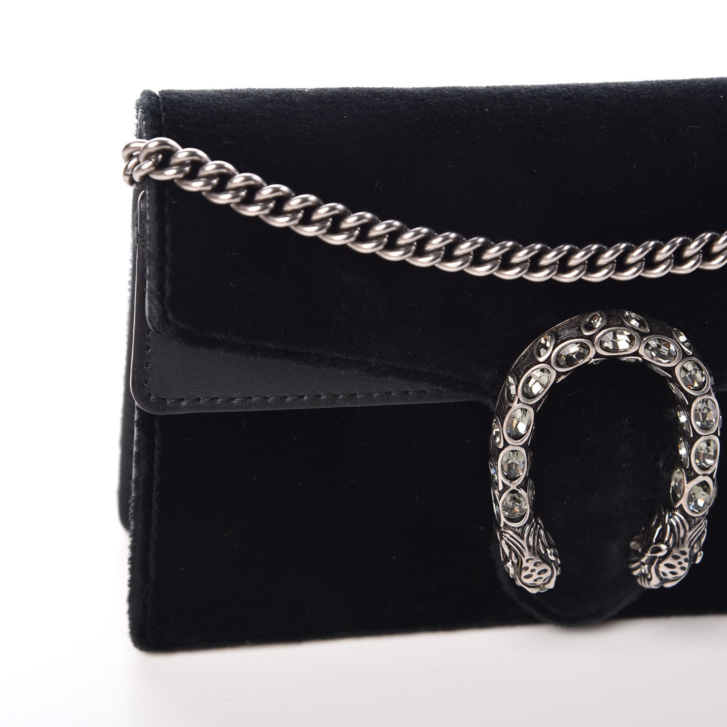 Gucci Velvet Super Mini Dionysus Shoulder Bag Black 14 of 17