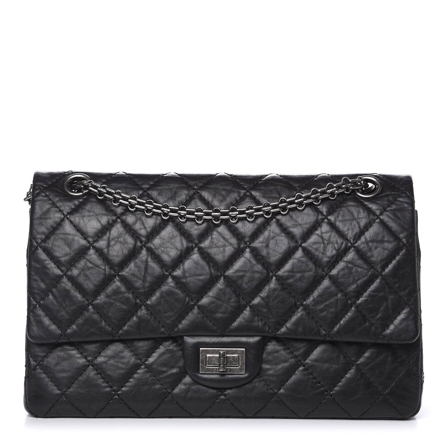 Chanel Aged Calfskin Quilted 2.55 Reissue 226 Flap Black 1 of 12