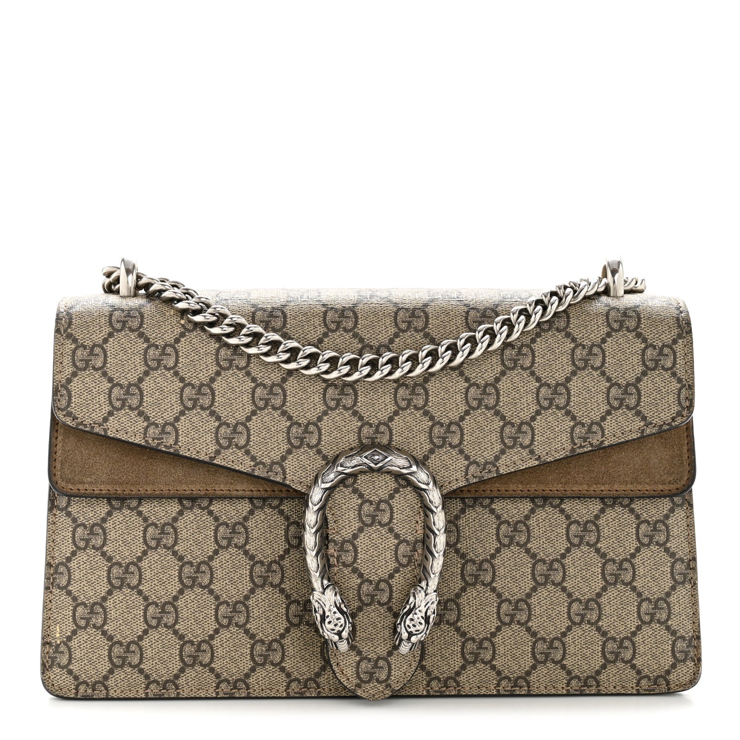 Gucci GG Supreme Monogram Small Dionysus Shoulder Bag Taupe 1 of 13