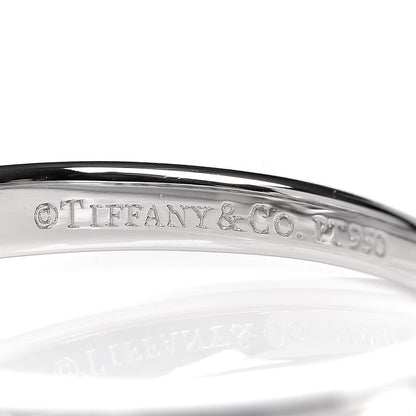 Tiffany Platinum Diamond .41ct Ribbon Engagement Ring 49 5 5 of 7