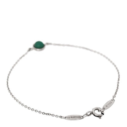 Tiffany Sterling Silver Turquoise Elsa Peretti Color By The Yard Bracelet 2 of 5