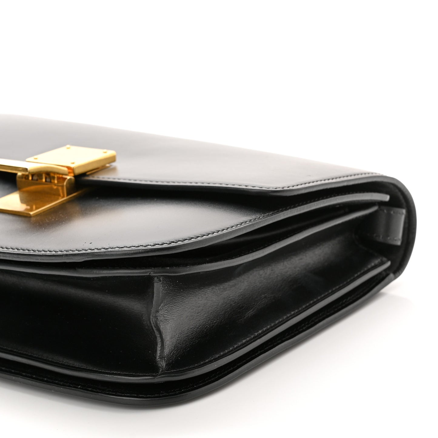 Box Calfskin Medium Classic Box Flap Bag Black