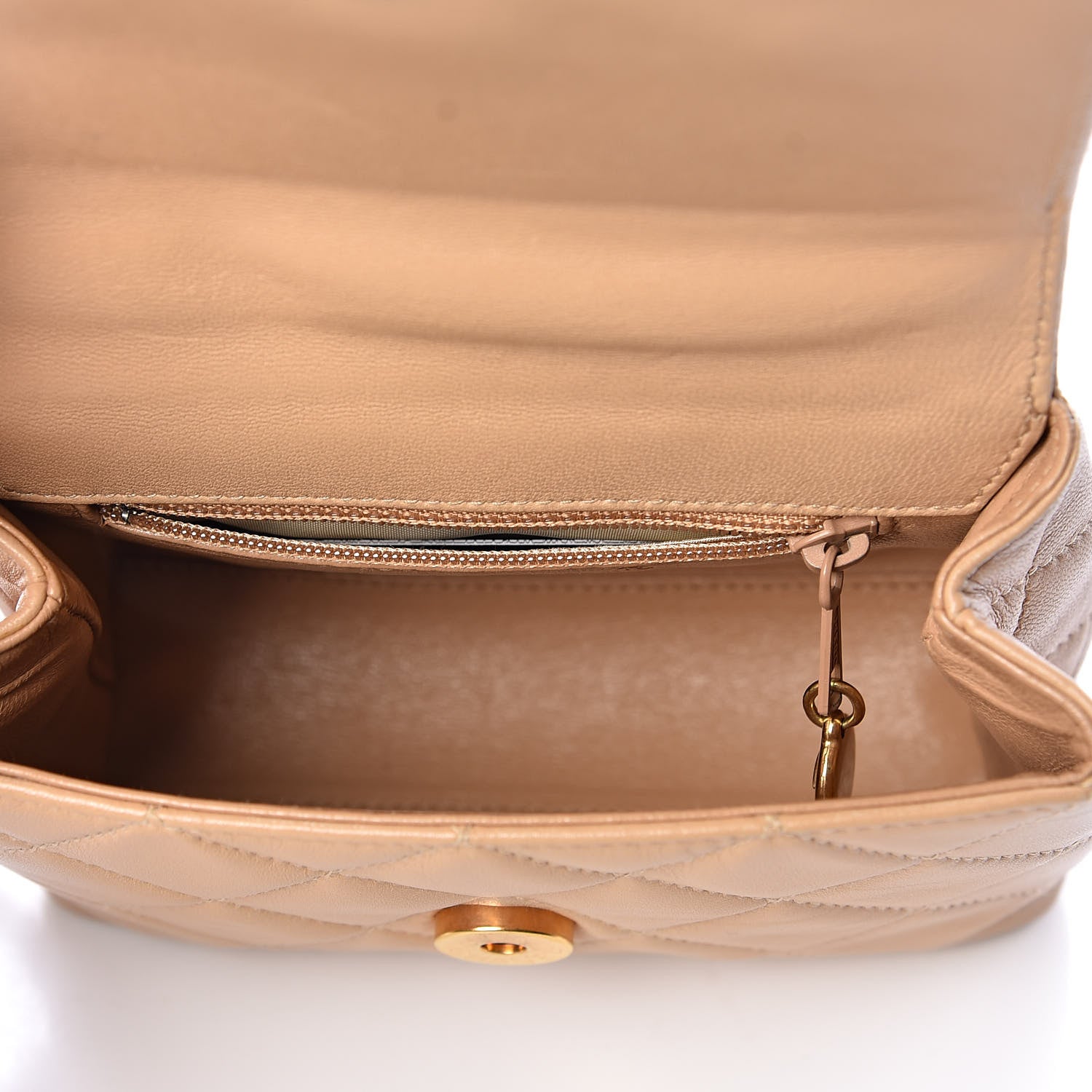Chanel Lambskin Quilted Mini Camellia Flap Beige 5 of 12