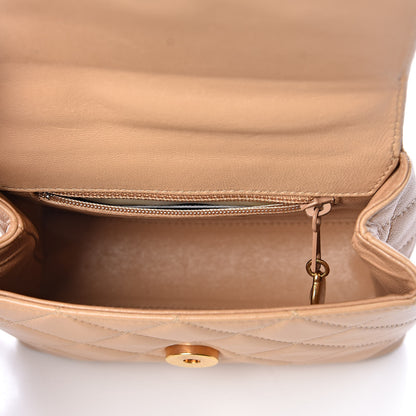 Chanel Lambskin Quilted Mini Camellia Flap Beige 5 of 12