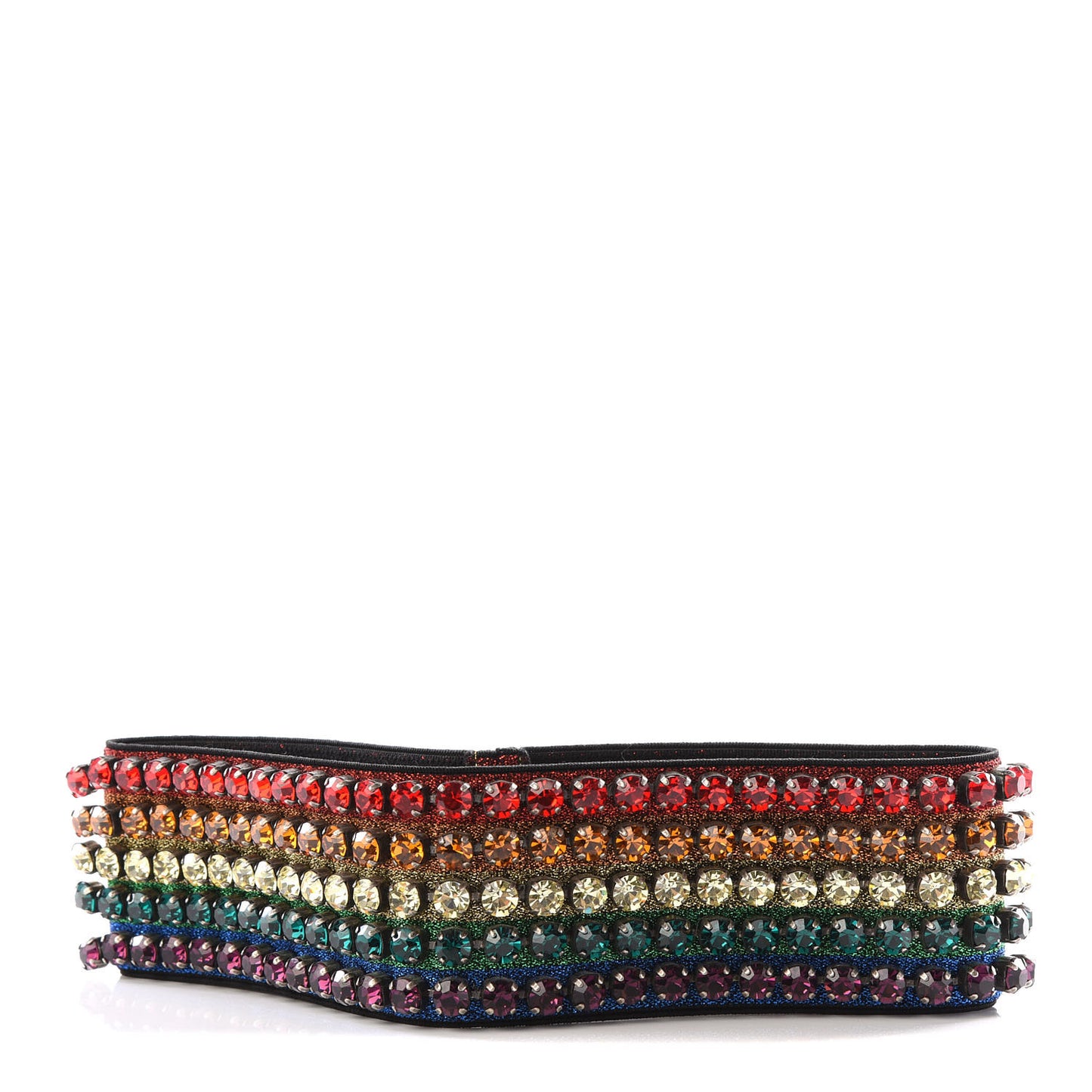 Metallic Crystal Embellished Webby Headband 57 Rainbow