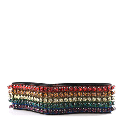 Gucci Metallic Crystal Embellished Webby Headband 57 Rainbow 1 of 4