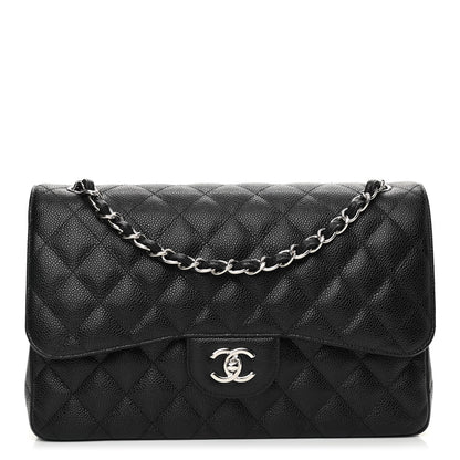 Chanel Caviar Quilted Jumbo Double Flap Black 1 of 10