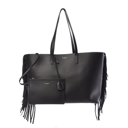 Saint Laurent Calfskin Large Fringe Shopping Tote Black 1 of 11