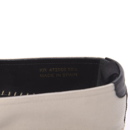 Saint Laurent Canvas Nappa Elba Light Logo Embroidered Espadrilles 38.5 Panna 7 of 10