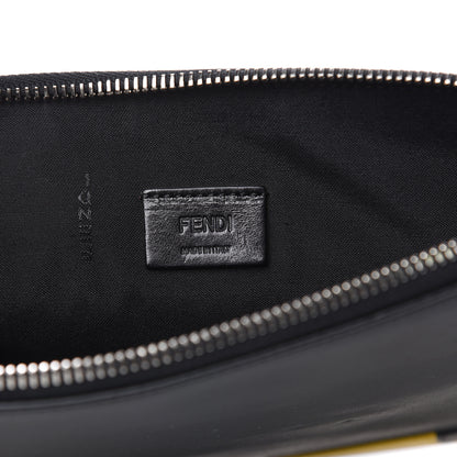Fendi Vitello Century Monster Eyes Inlay Pouch Black Giallo 6 of 10