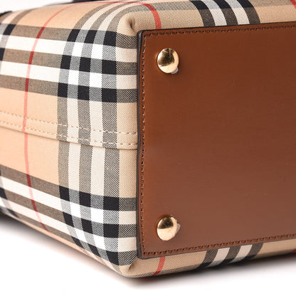 Burberry Calfskin Vintage Check Triple Stud Mini Belt Bag Archive Beige 8 of 10